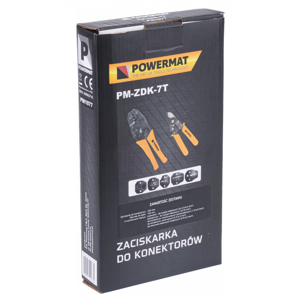 Set 2 clesti pentru sertizare cabluri electrice 7 in 1 PM-ZDK-7T, Powermat PM1077