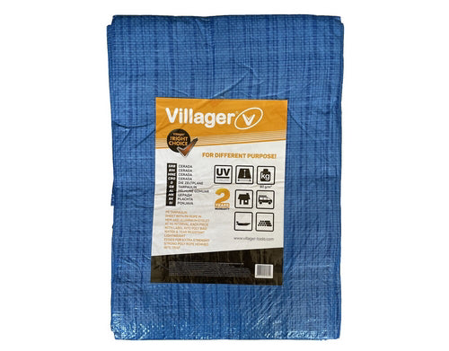 Prelata impermeabila albastra,  3 x 5 80g, Villager VL007093