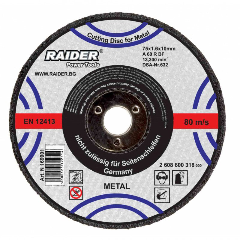 Disc abraziv 125х6х22.2mm, Raider 160110