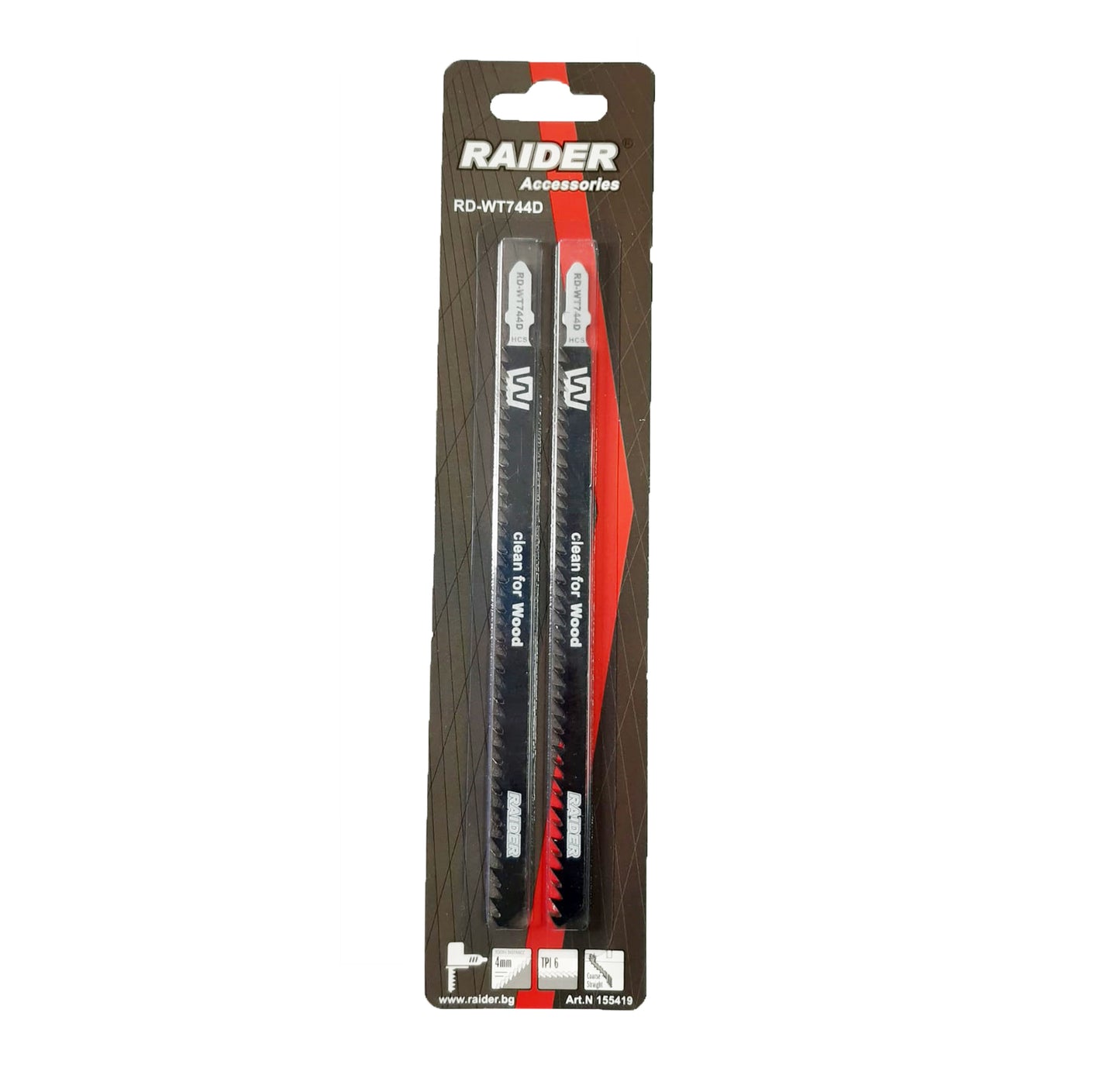 Set 2 lame fierastrau pendular pentru lemn "T" 180(155) RD-WT744D, Raider 155419