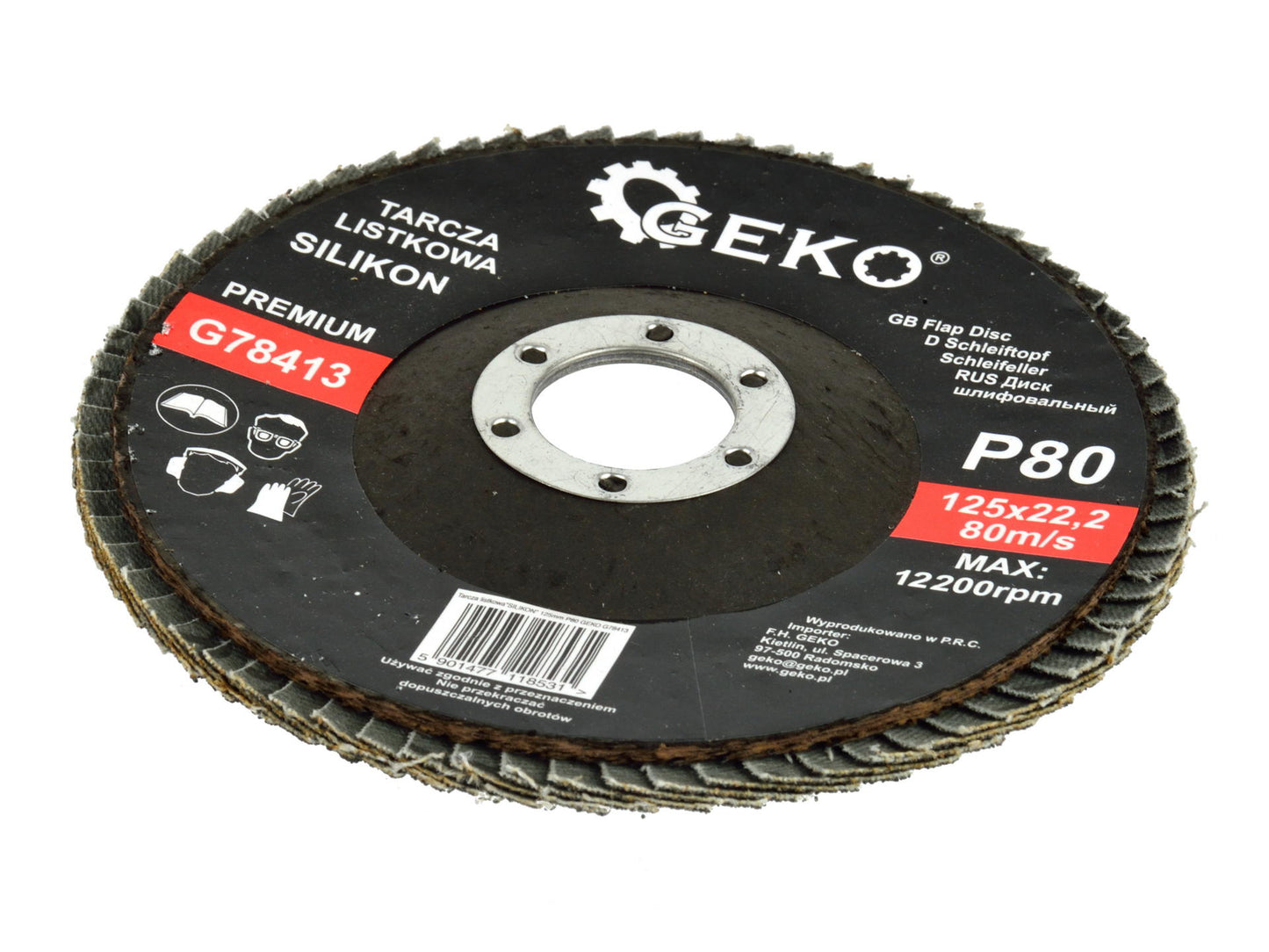 Disc abraziv ”SILIKON" 125mm, GEKO PREMIUM G78413