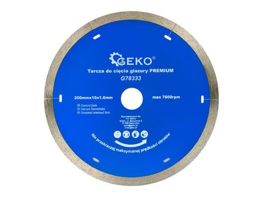 Disc diamantat 200mmx10x1.6mm, Geko PREMIUM G78333