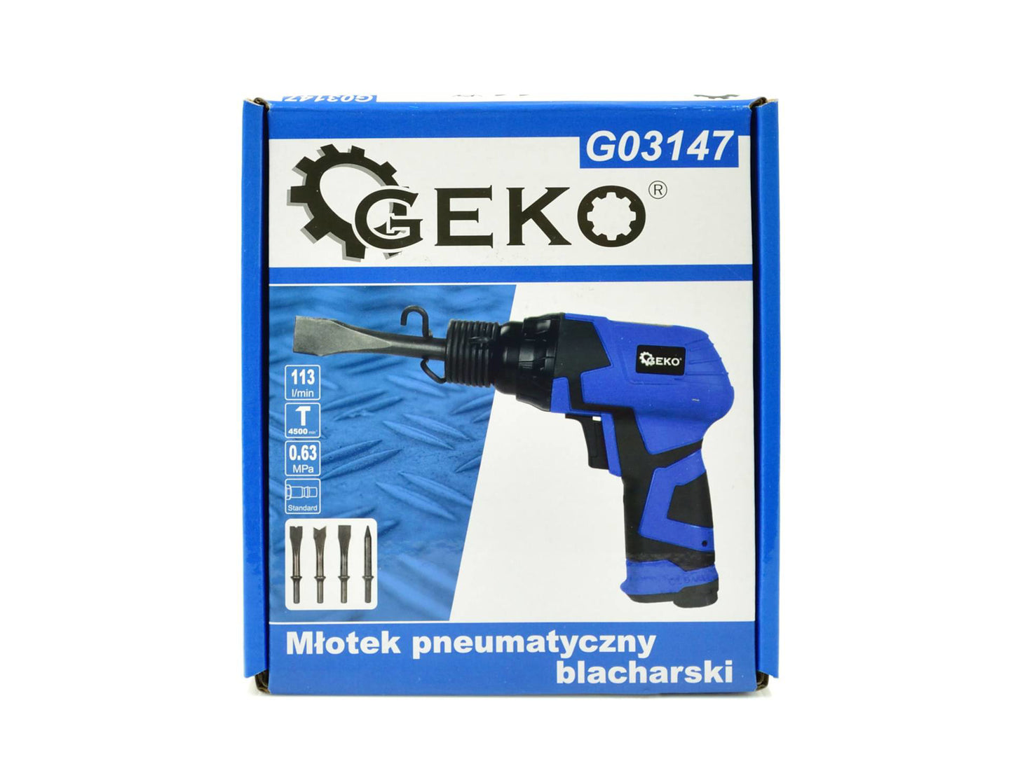 Set ciocan pneumatic cu 4 dalti, Geko G03147