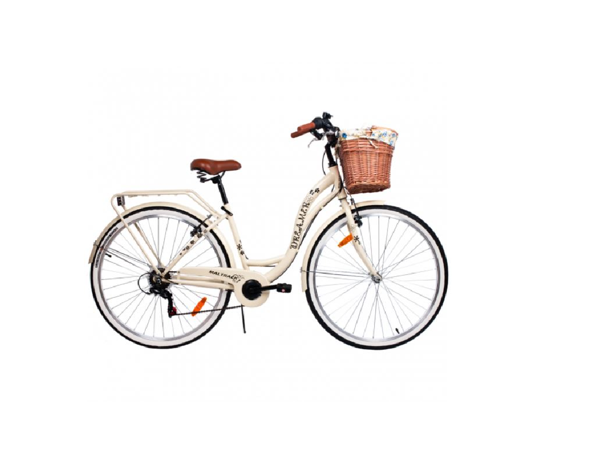 Bicicleta de oras Dreamer cu cos, 28", Crem, 6 viteze, Maltrack 109060