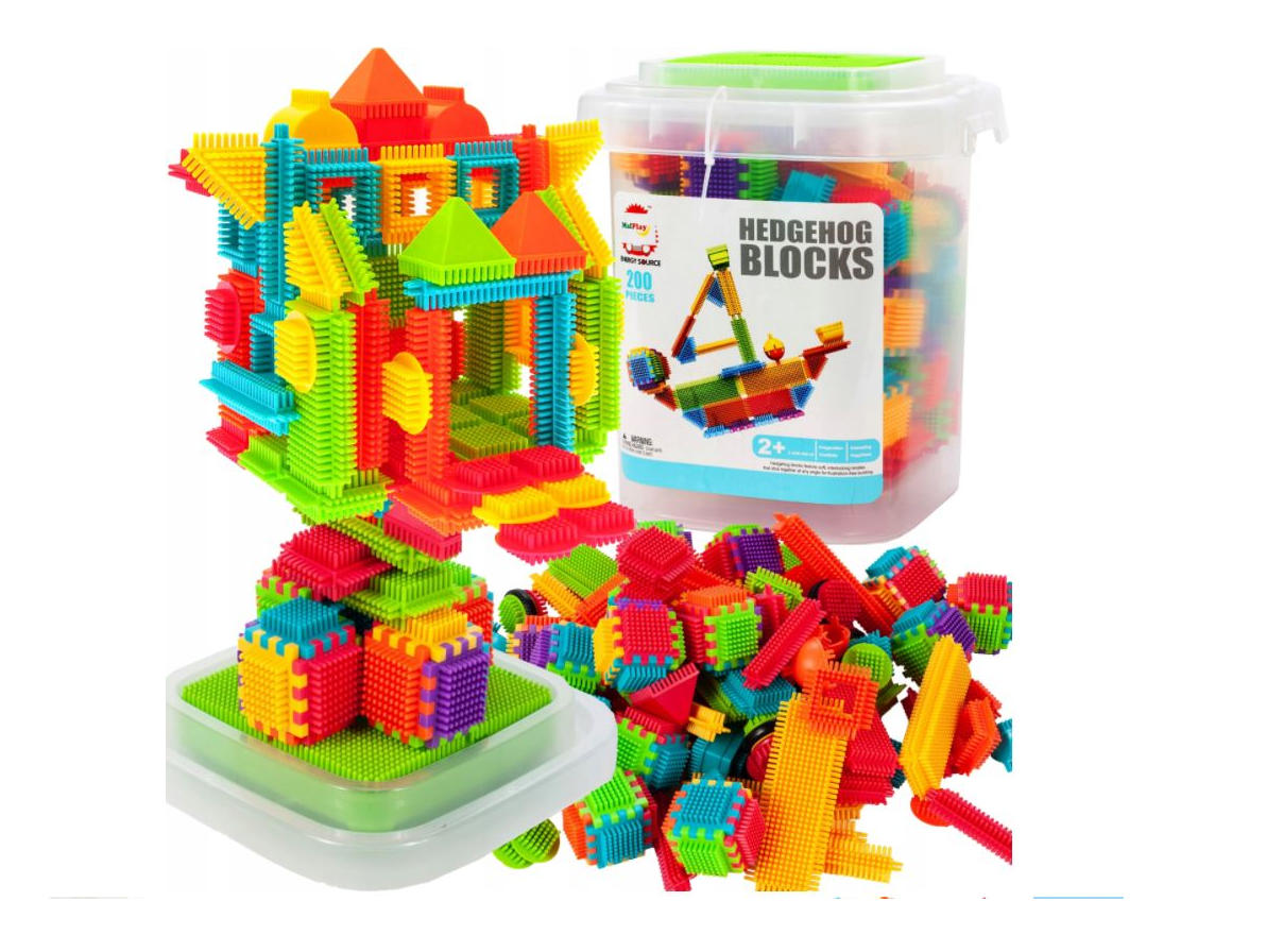 Set blocuri de constructie, 200 elemente, Malplay 108218