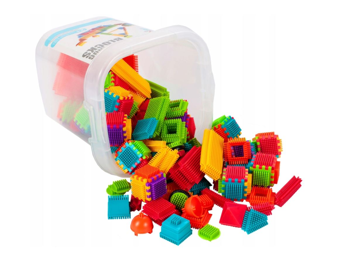 Set blocuri de constructie, 200 elemente, Malplay 108218