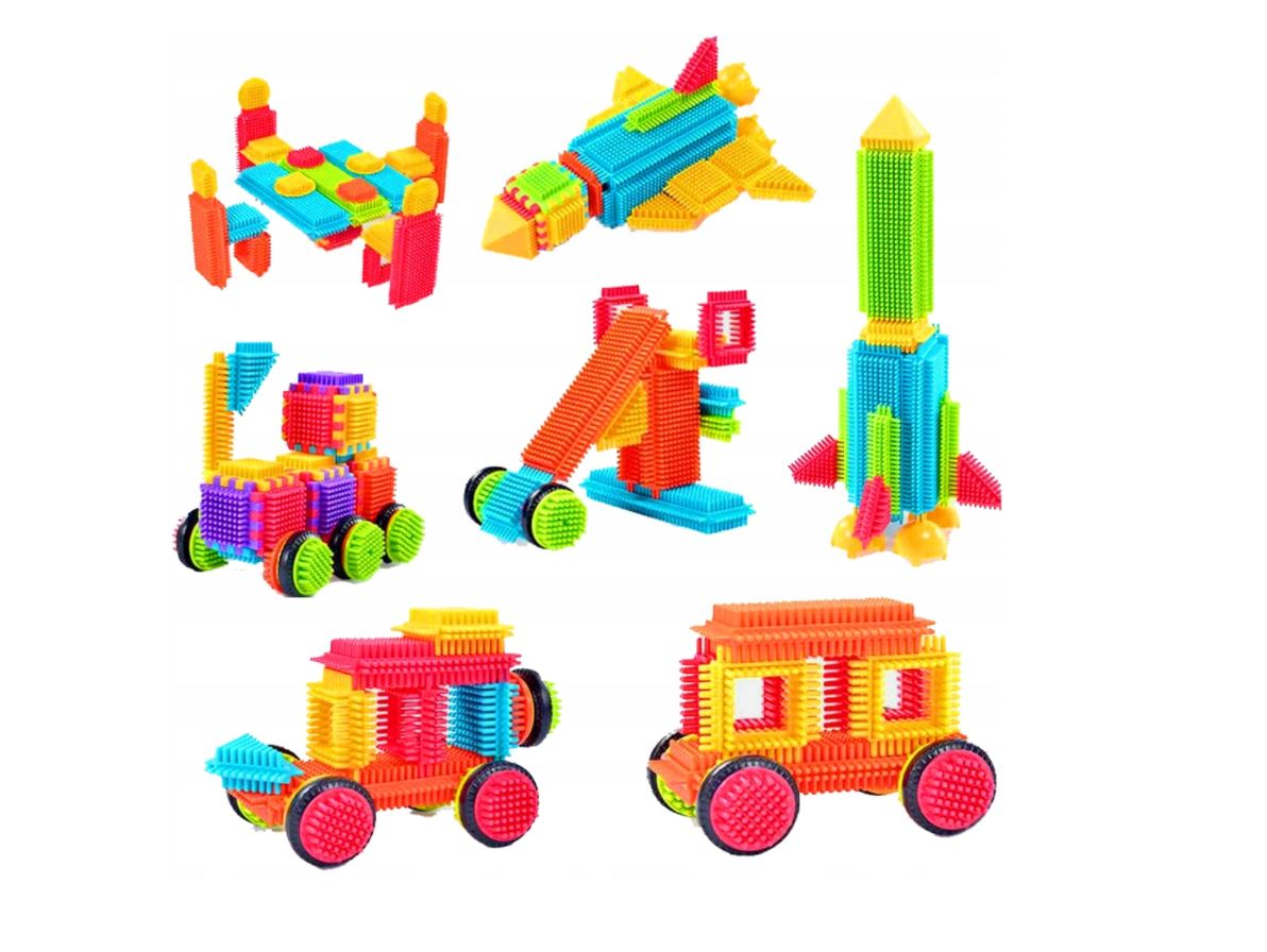 Set blocuri de constructie, 200 elemente, Malplay 108218