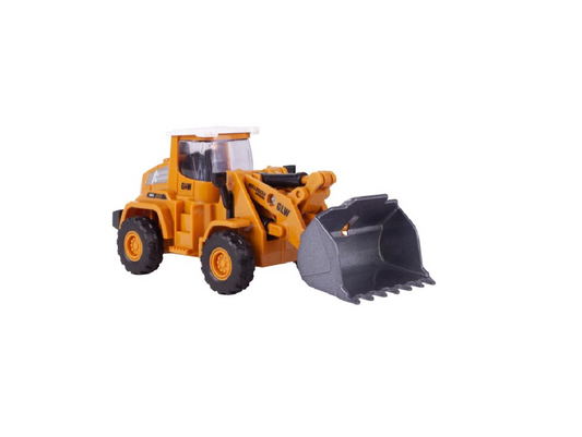 Excavator de jucarie metalic cu incarcator, 12.5 x 5.5 x 5.5 cm, galben, Malplay 109127