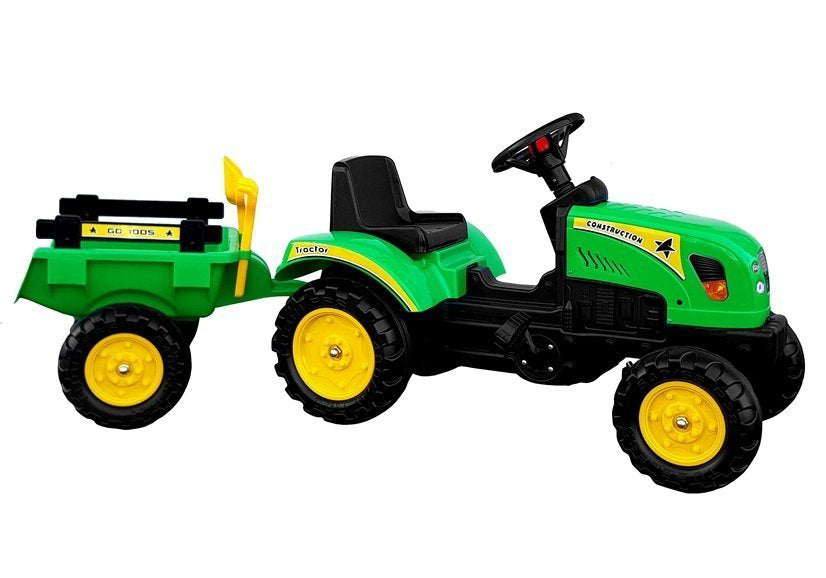 Tractoras Branson cu remorca, verde, 135 cm, Lean 3827