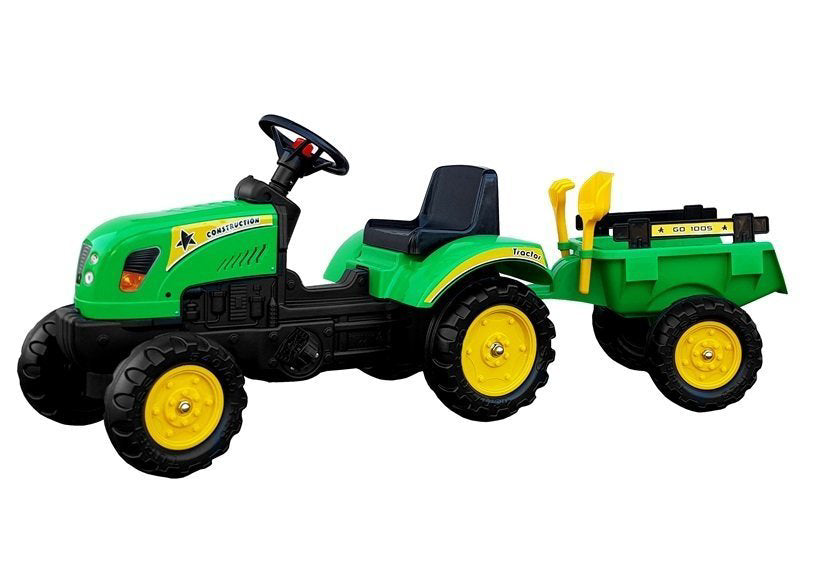 Tractoras Branson cu remorca, verde, 135 cm, Lean 3827