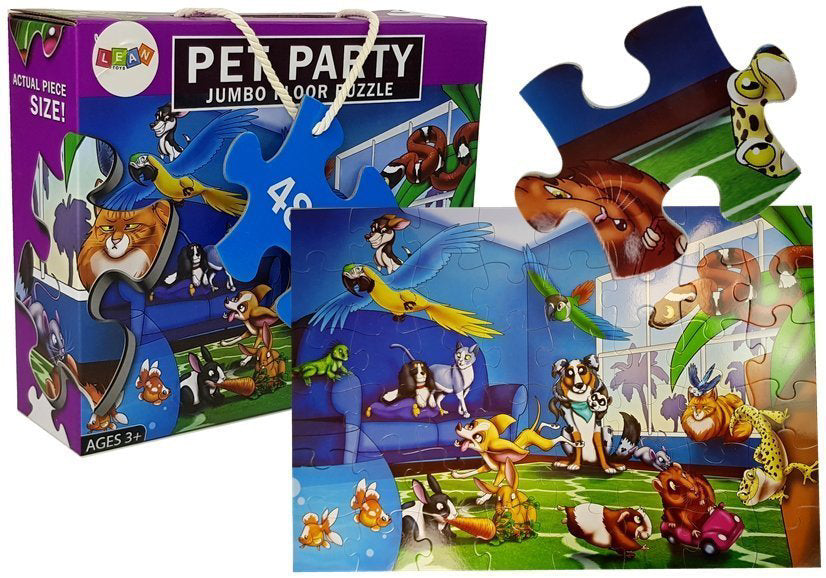 Puzzle cu animale, 48 piese, Lean 7791