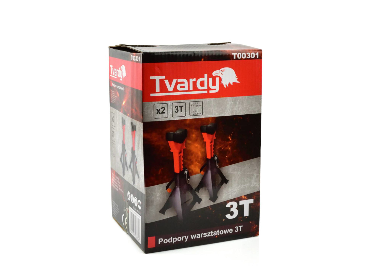 Set 2 suporti pentru ridicat vehicule, 3T, Tvardy T00301