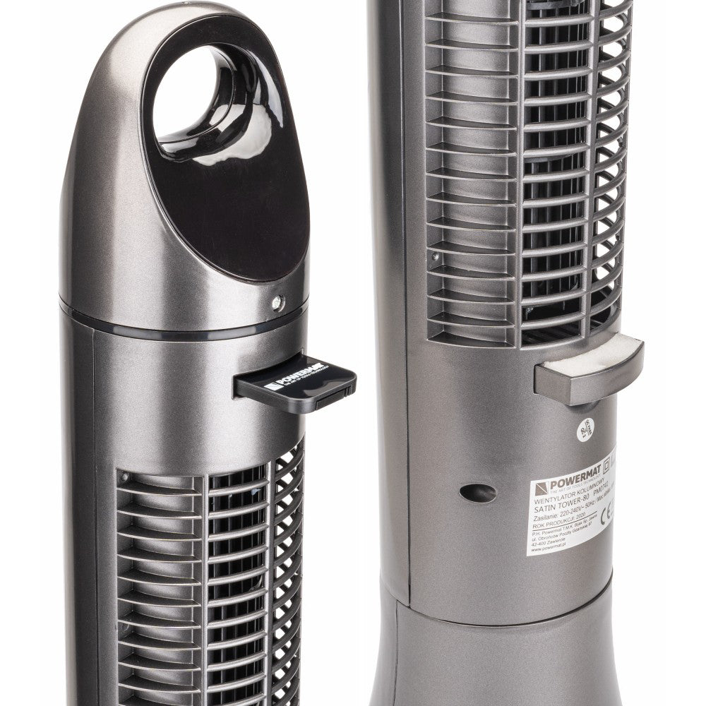 Ventilator turn 80W Satin Tower-80, Powermat PM0741