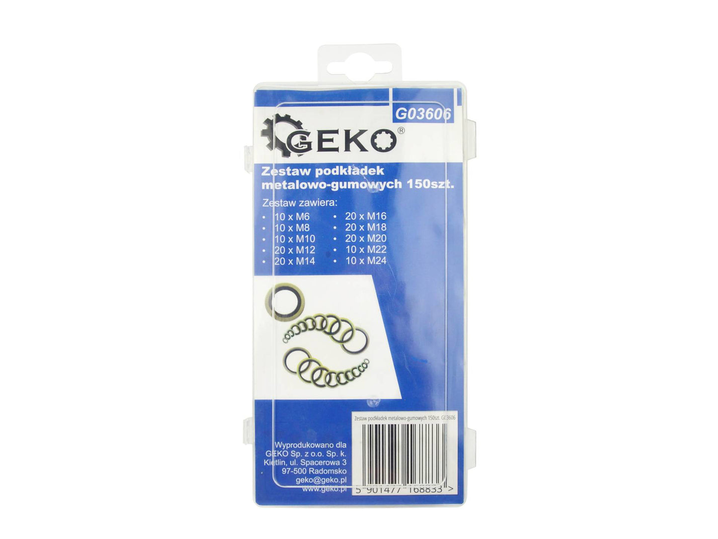 Set saibe metal-cauciuc, 150 elemente, Geko G03606