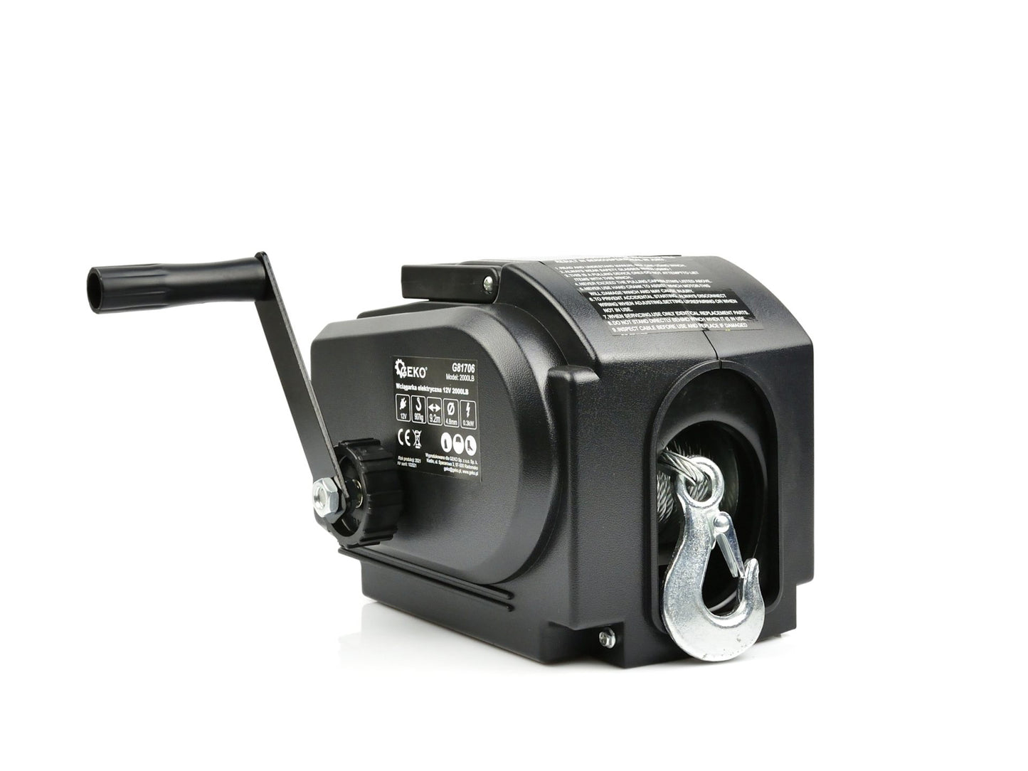 Troliu electric portabil, 12V, 907 Kg, Geko G81706