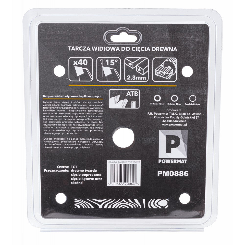 Disc circular pentru lemn TDD-160x20mm, 48 dinti, Powermat PM0886