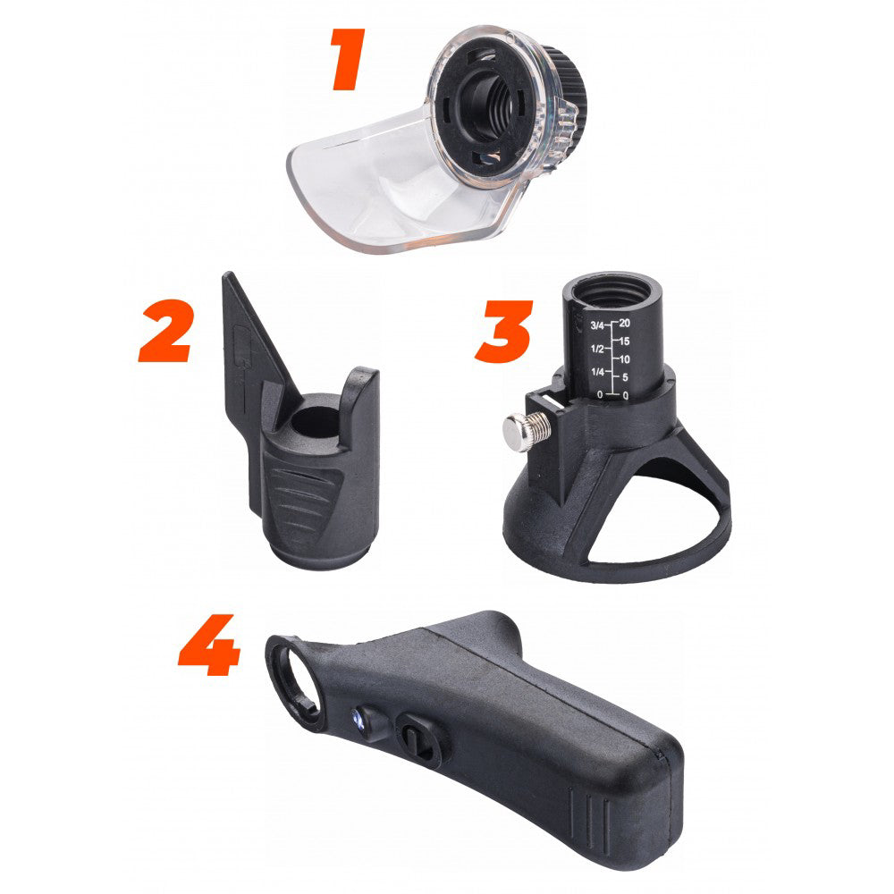 Set mini polizor drept PM-MST-250T, 250 W, 100 accesorii incluse, Powermat PM1174