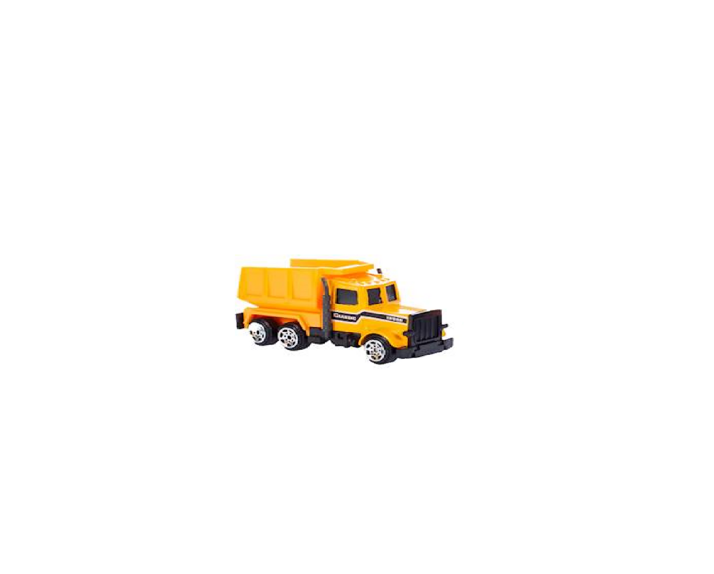 Set camion de tractare cu vehicule de constructii, 7 elemente, galben, 35 x 9.5 x 18.5 cm, MalPlay 107306