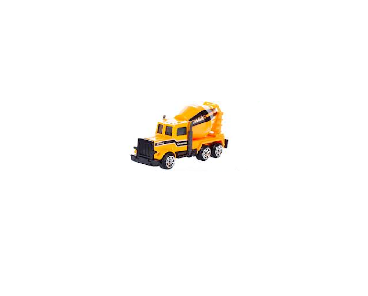 Set camion de tractare cu vehicule de constructii, 7 elemente, galben, 35 x 9.5 x 18.5 cm, MalPlay 107306