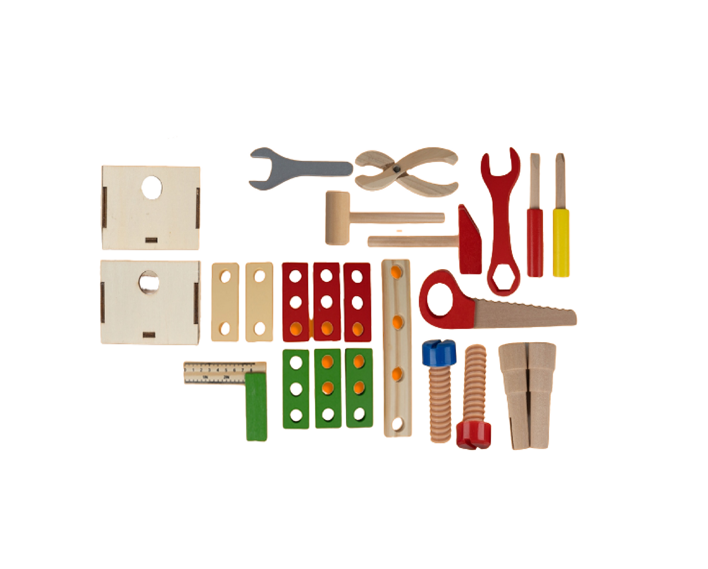 Set scule de lemn pentru copii, 30 x 21 x 8 cm, 23 piese, MalPlay 108805