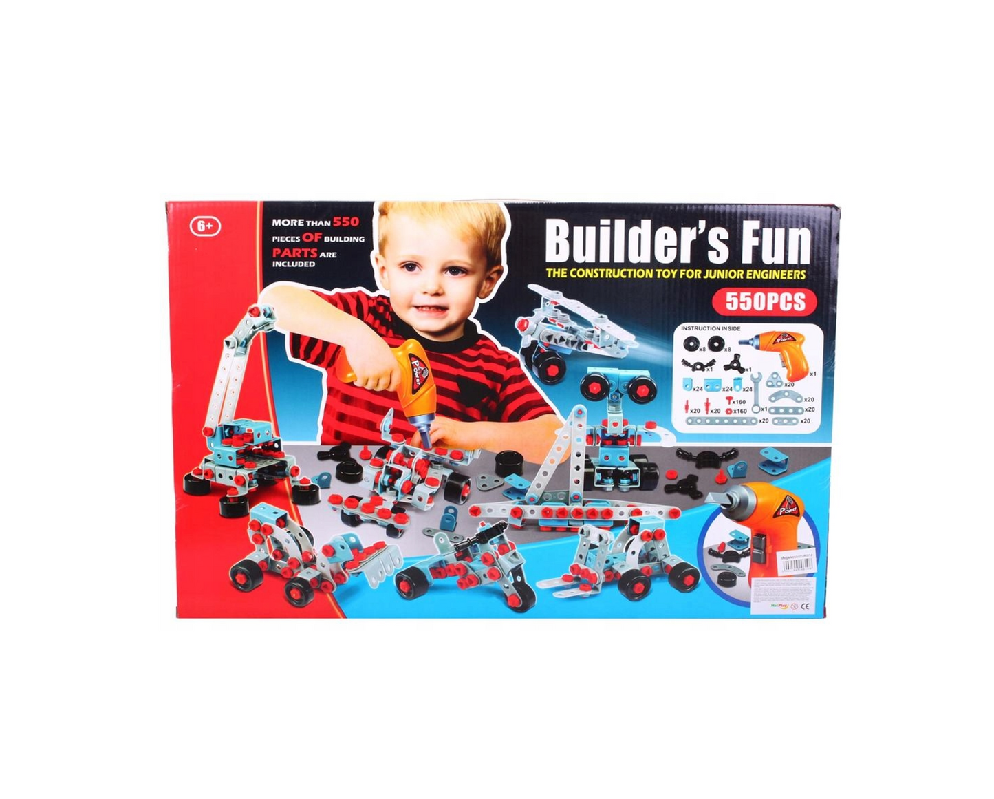 Set de constructii, 550 piese, MalPlay 101649