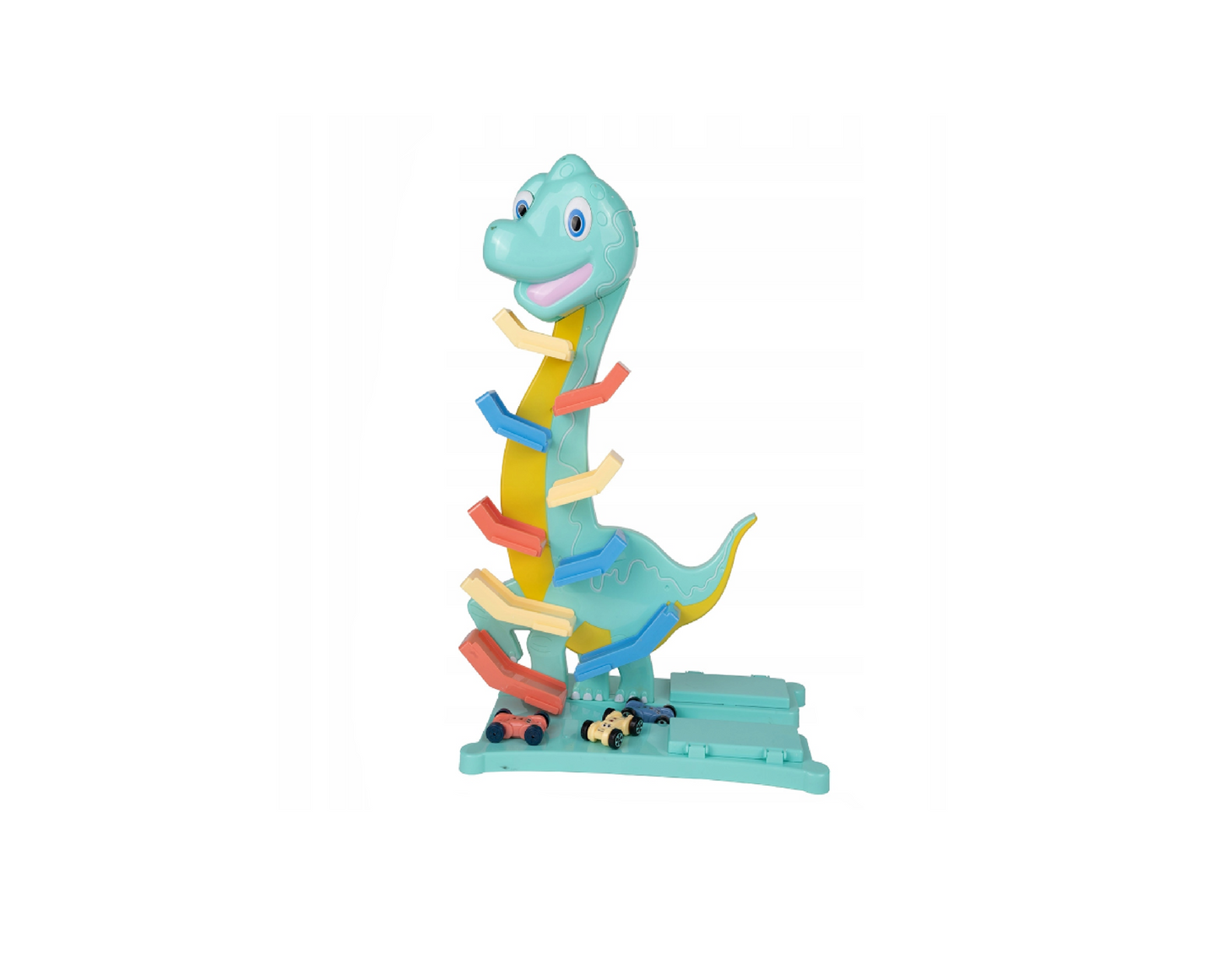 Set tobogan dinozaur cu 6 masinute, MalPlay 109441