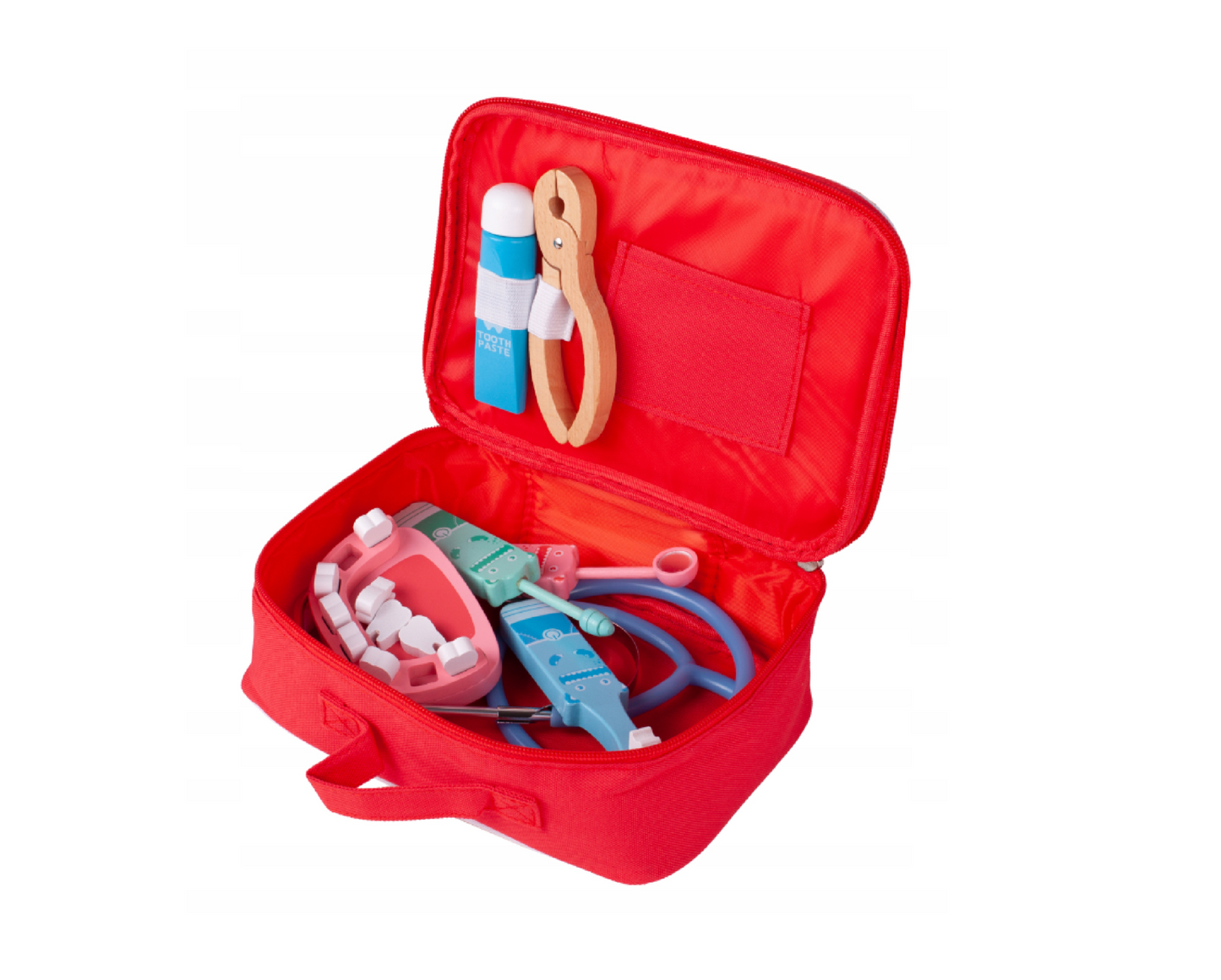 Set Micul Dentist, lemn, 17 piese, MalPlay 109259