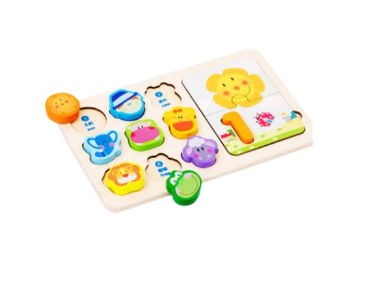 Set puzzle din lemn, 40 elemente, MalPlay 109257