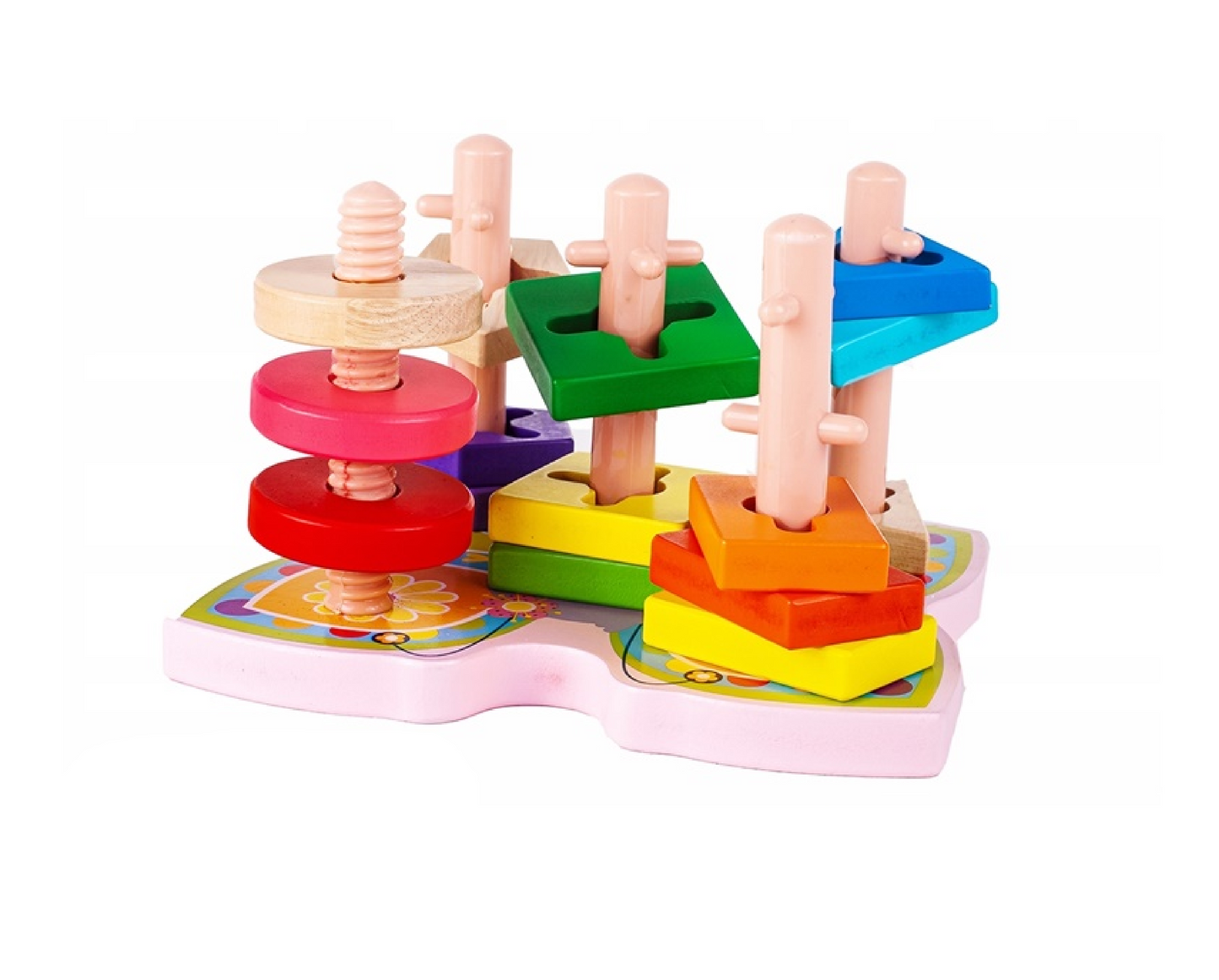 Set puzzle educational din lemn, MalPlay 108907