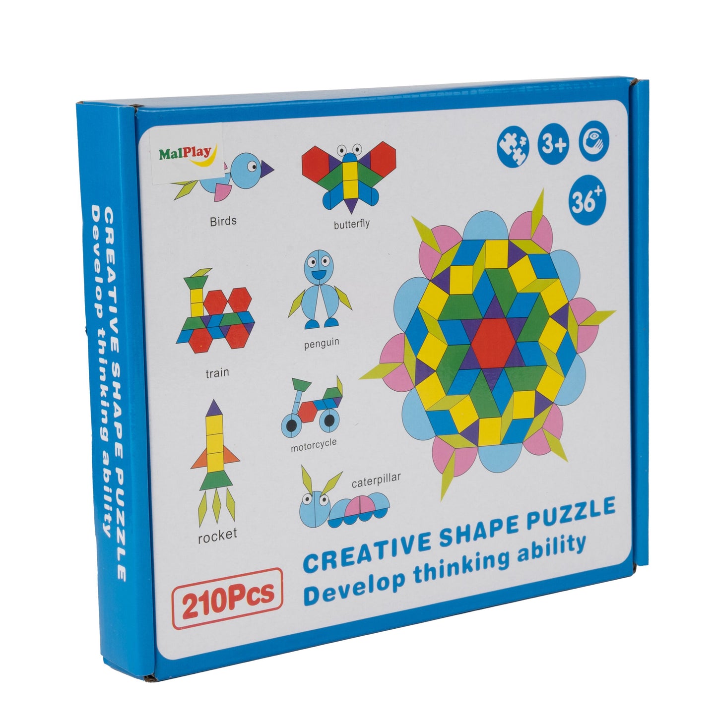 Set creativ puzzle, 210 piese, MalPlay 108930