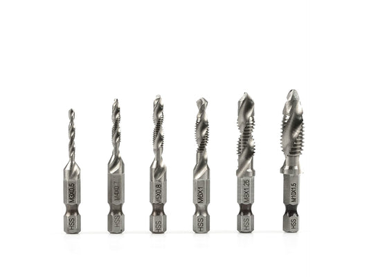 Set burghie HSS, M3-M10, 6 piese, Geko G38117