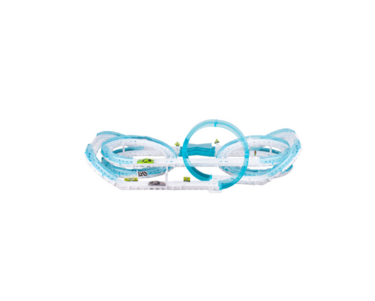 Set pista fosforescenta cu 2 masinute, MalPlay 109447