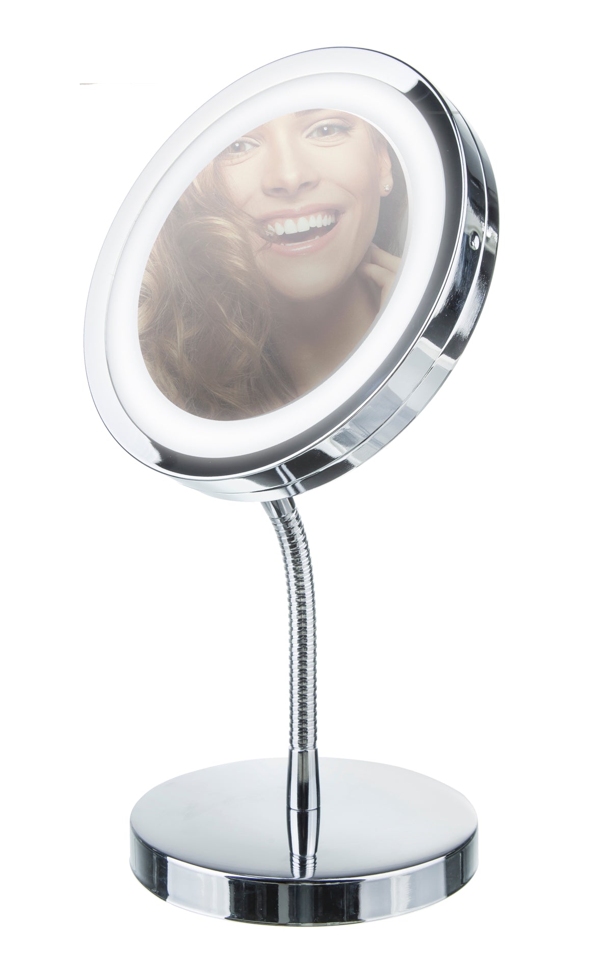 Oglinda cosmetica reglabila cu lupa si iluminare LED, Adler AD2159