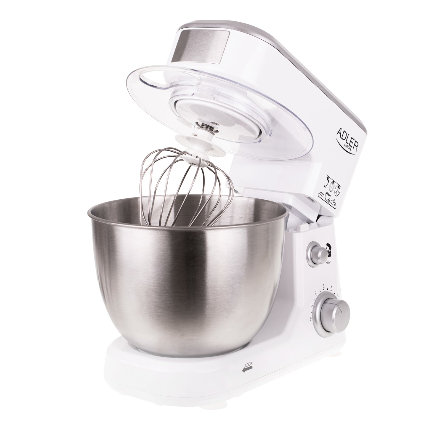 Mixer planetar, 1000 W, 6 viteze, capacitate bol 4 l, Adler AD4216