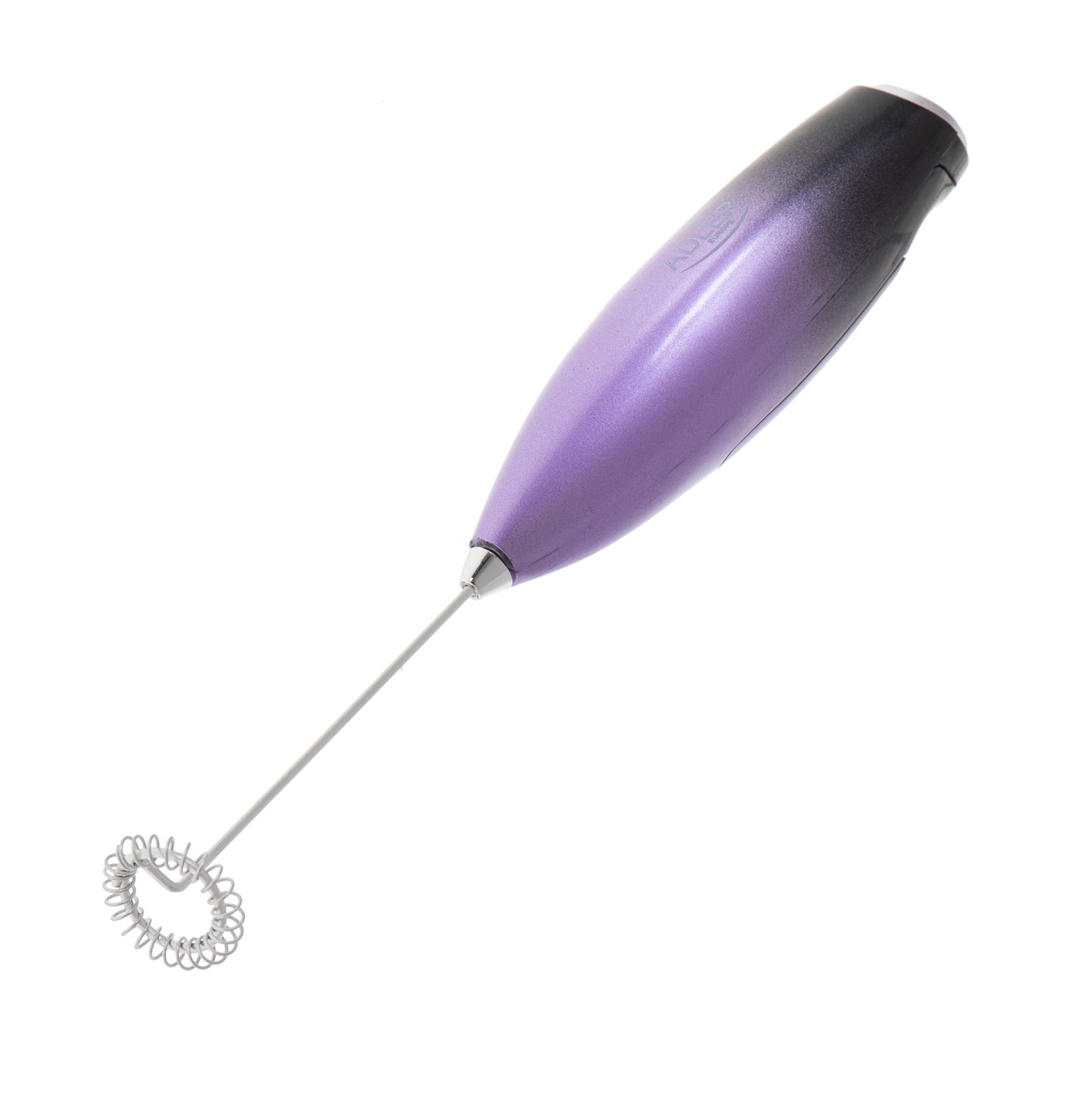Aparat de spumare a laptelui cu suport, agitator din otel, violet / negru, Adler AD4499