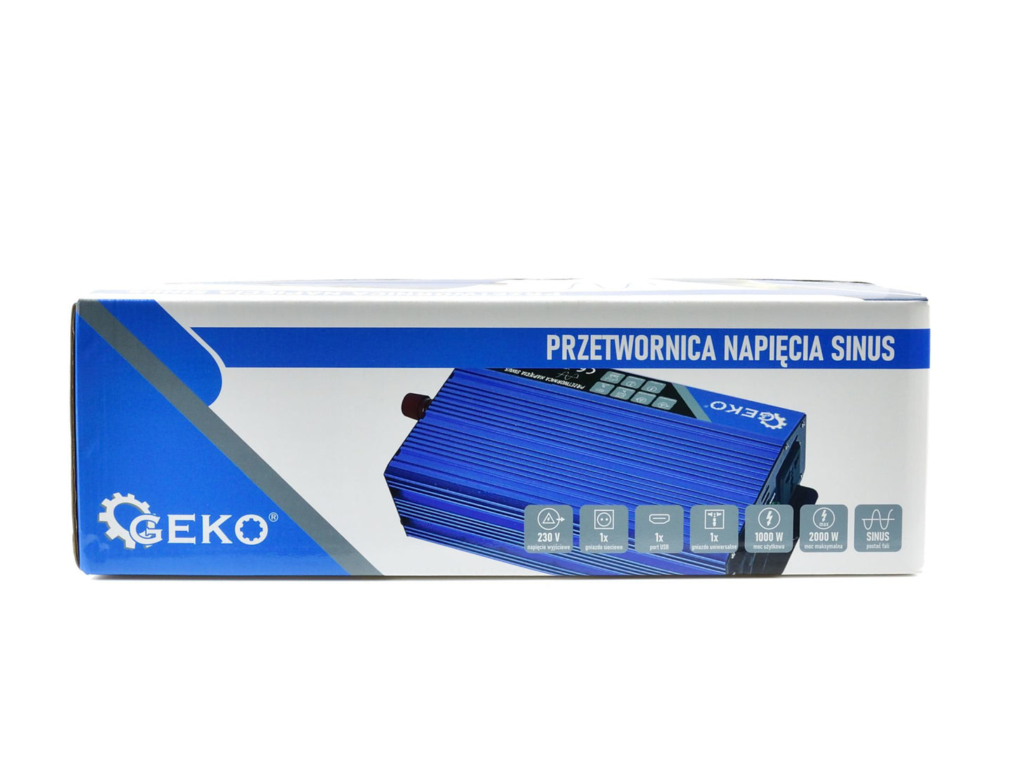 Convertor de tensiune, 24 V / 230 V, 1000 / 2000 W, Geko G17015