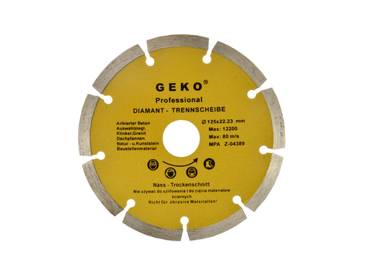 Disc diamantat segmentat, 125 mm, Geko G00251