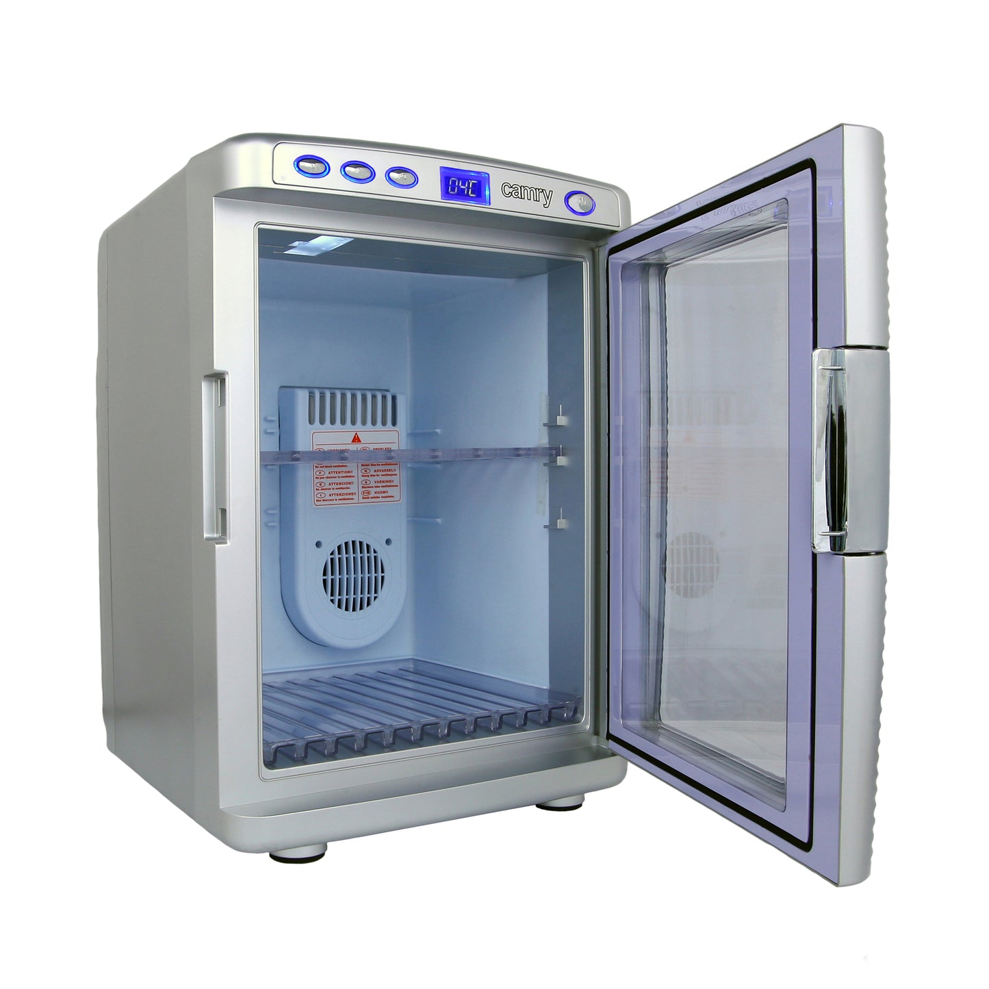 Mini frigider portabil, 20 l, alimentare 220 V si auto 12 V, argintiu, Camry CR8062