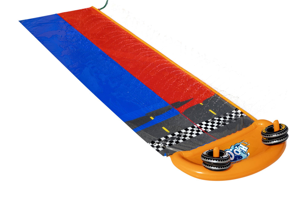 Tobogan dublu cu apa pentru sol, 4.88 m, Bestway 10619