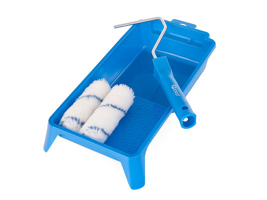 Set trafalet cu tava pentru vopsit, 4 elemente, Geko G66352