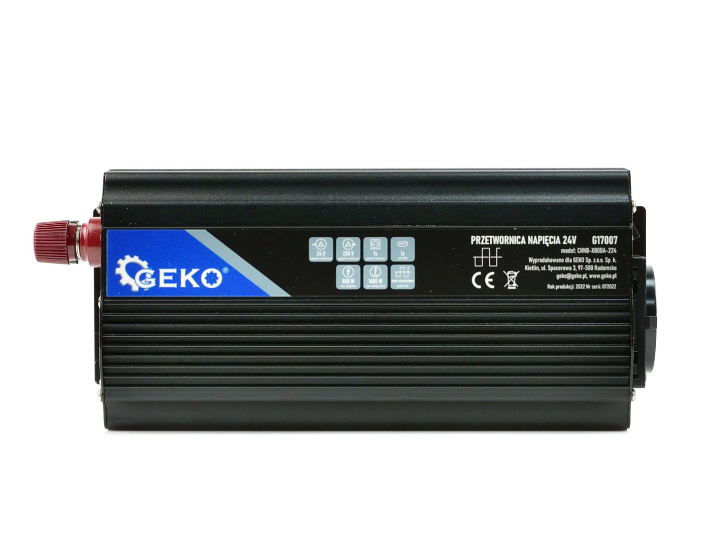 Convertor de tensiune 24V-230V/800-1600W, Geko G17007