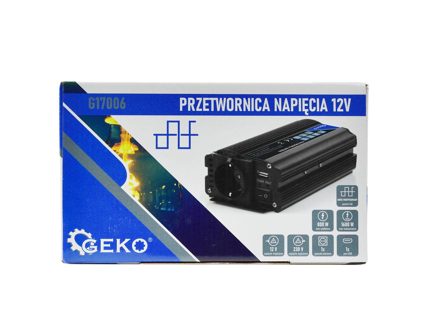 Convertor de tensiune Geko 12V / 230V 800 / 1600W, G17006