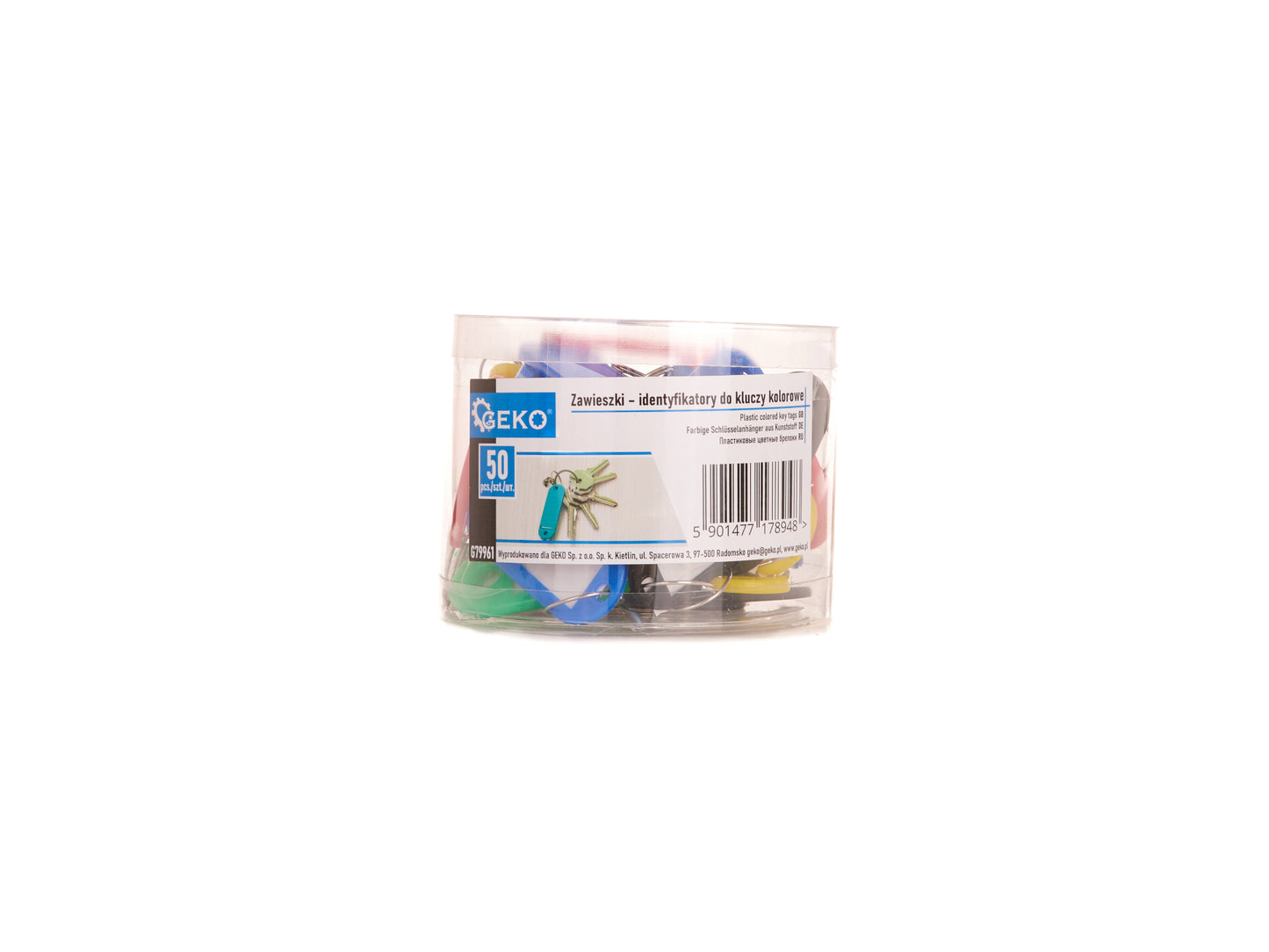 Set brelocuri colorate cu etichete, 50 elemente, Geko G79961
