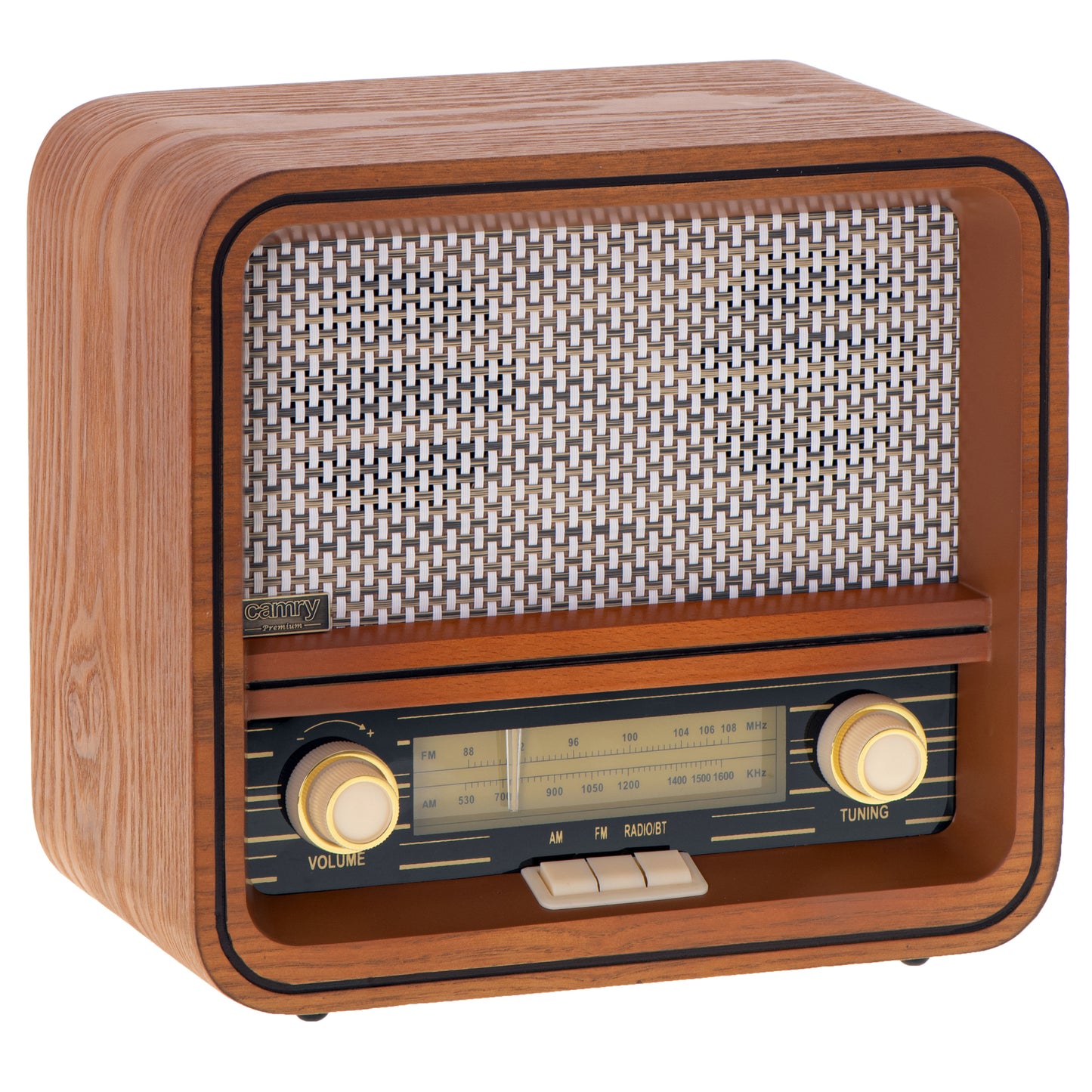 Radio retro FM / AM, Bluetooth, USB, Stereo, finisaj de lemn, Camry CR1188
