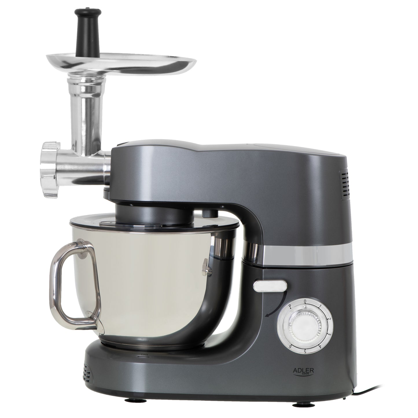 Robot de bucatarie planetar XXL 4 in 1, 2200 W, capacitate 7 l, mod Pulse, 4 functii, inox, Adler AD4221