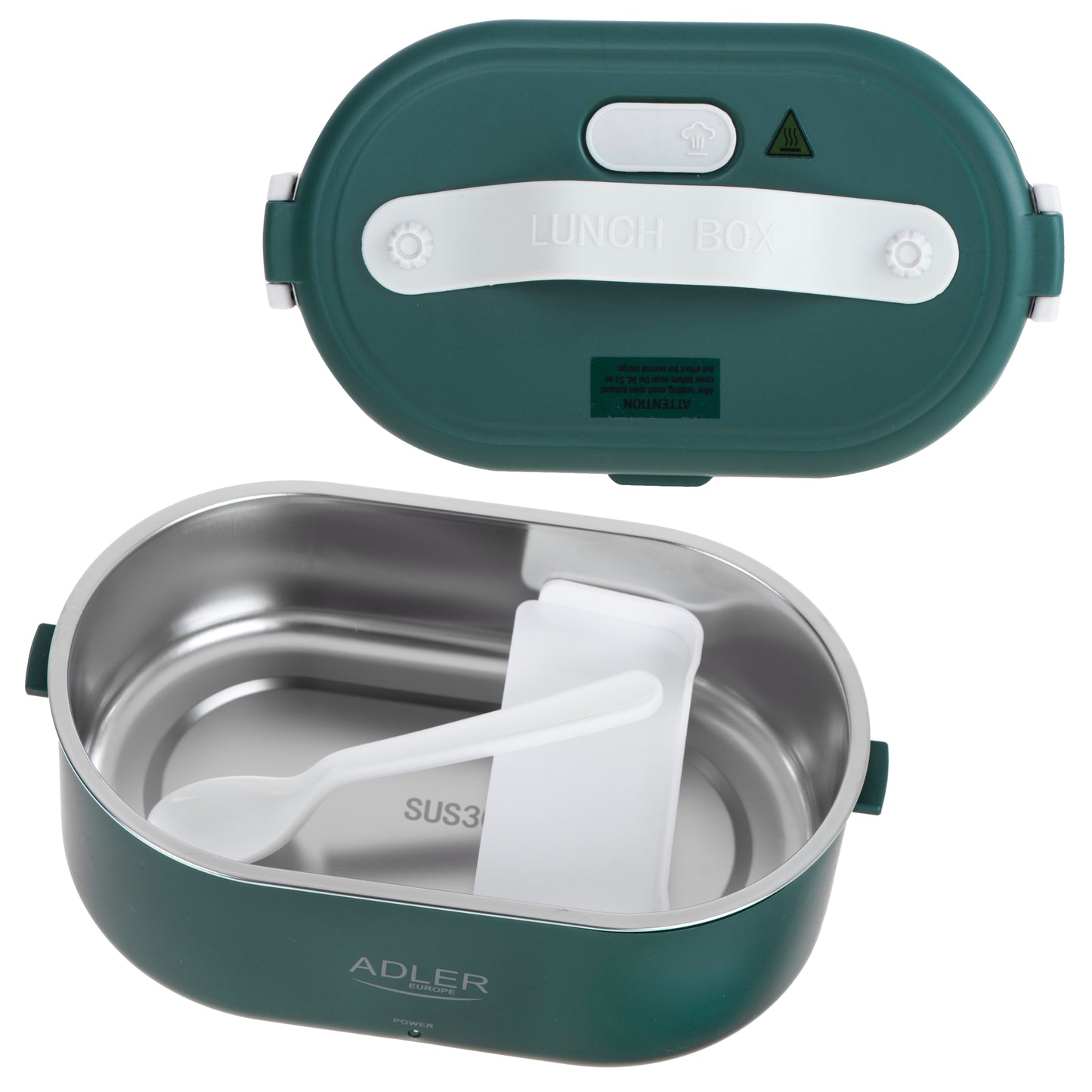 Recipient electric pentru alimente, inox, verde, 0.8 l, Adler AD4505G