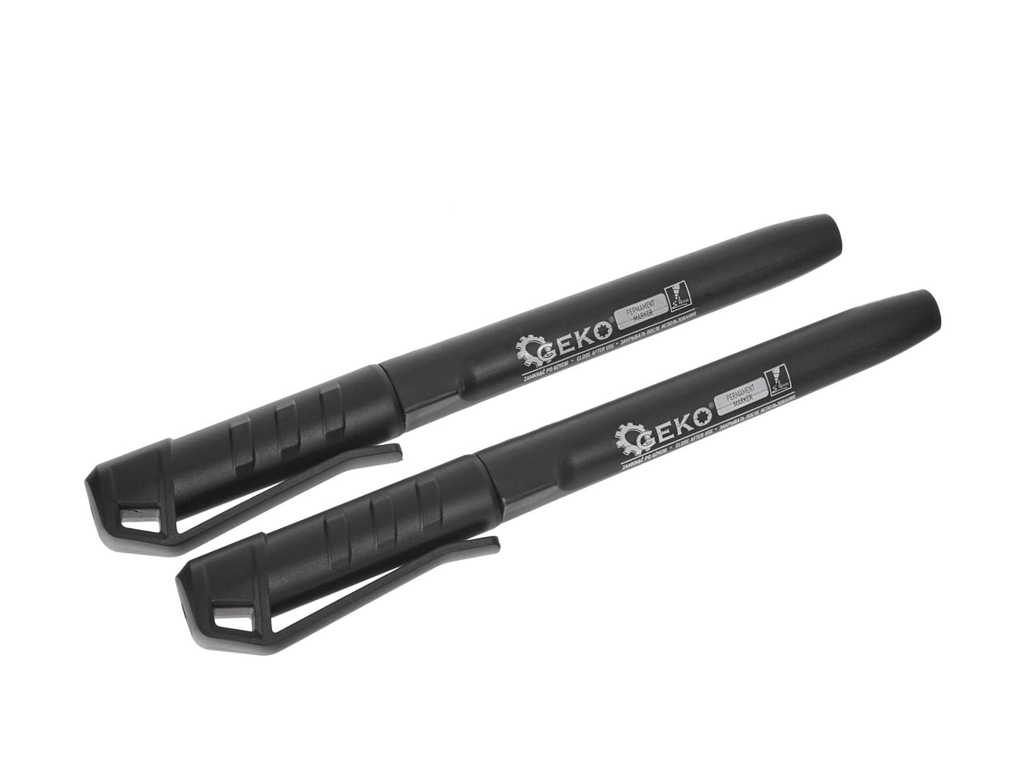 Set markere permanente pentru constructii, 2 elemente, 4 mm, Geko G29023