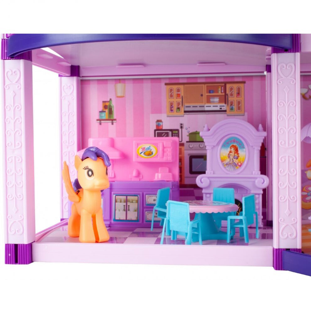 Casuta pentru papusi si ponei cu accesorii, MalPlay 108467