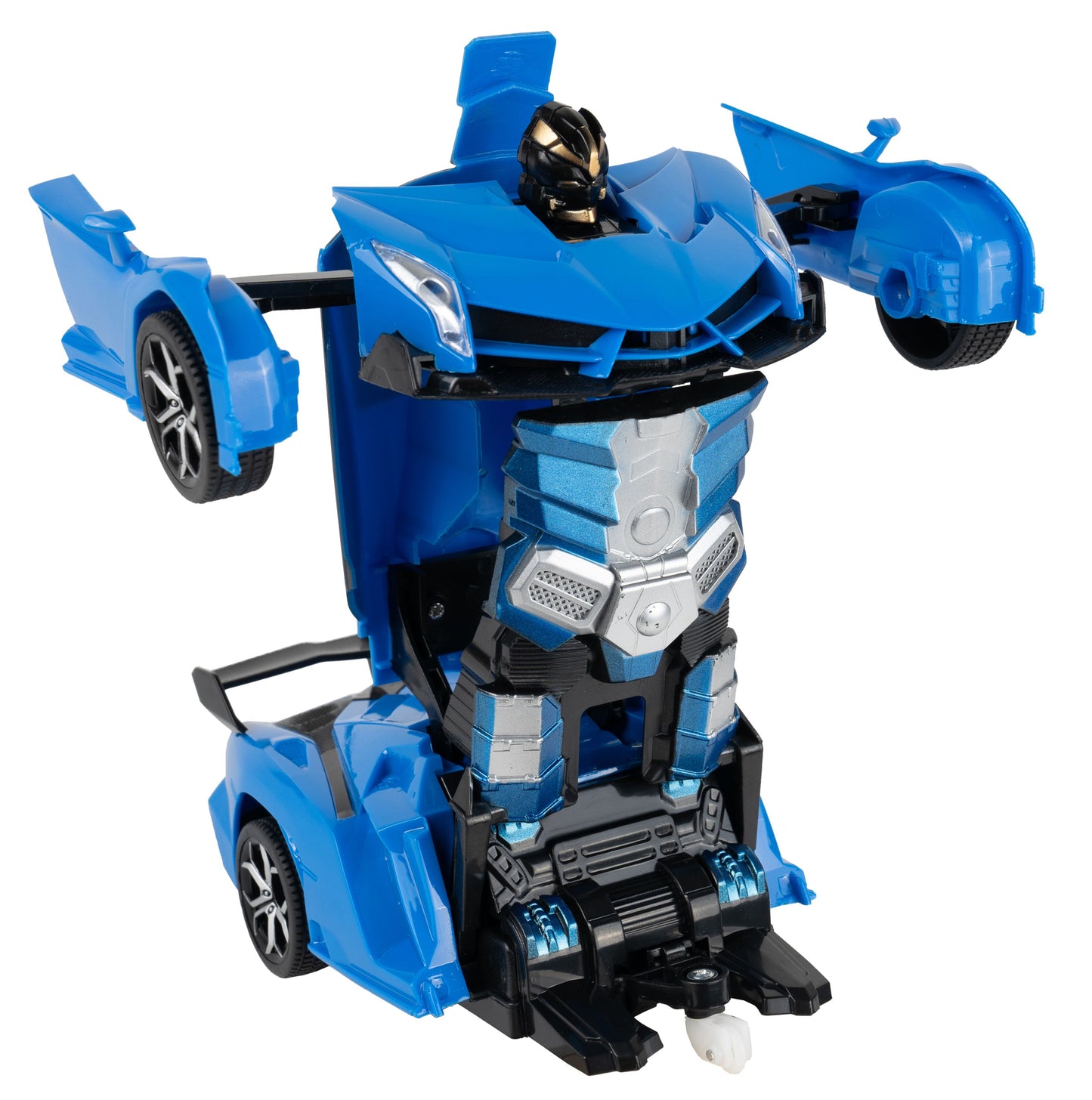 Masina robot cu telecomanda, dimensiuni robot 19 x 17 x 16 cm, dimensiuni masina 23 x 6 x 9.5 cm, MalPlay 109731