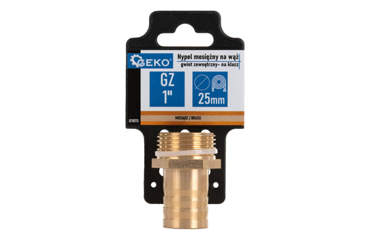Niplu din alama pentru furtun de 25 mm, 1", Geko G70173